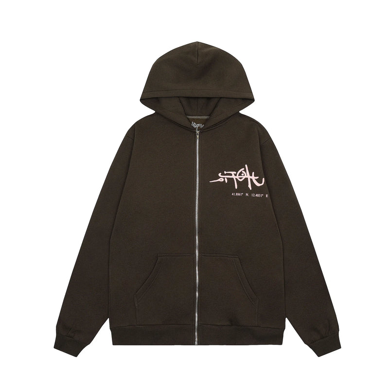 Y2K Skeleton Graphic Hoodie Layered Streetwear