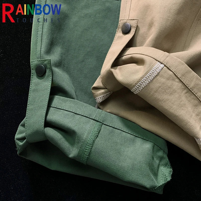 rainbowtouches new 2022 brand mens casual pants high street green pants loose straight men concise fashion mens trousers unisex minimalist street pants
