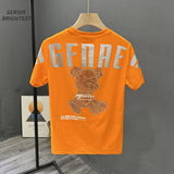 Cyberpunk Melting smiley – High Texture 2023 New Mens Fashion Letter Printed Bear Rhine