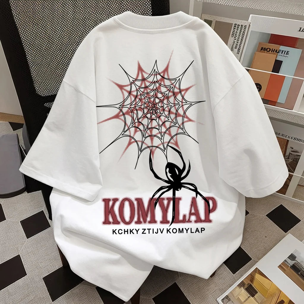 Cyberpunk Broken heart – American Street Summer Trend For Men And Women Spider Print