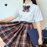 Jk Uniforms Gyaru School Uniform for Girl Student Pleated Skirt Uniform Set Women Short Sleeve Bow Tie Seifuku Japanese Style