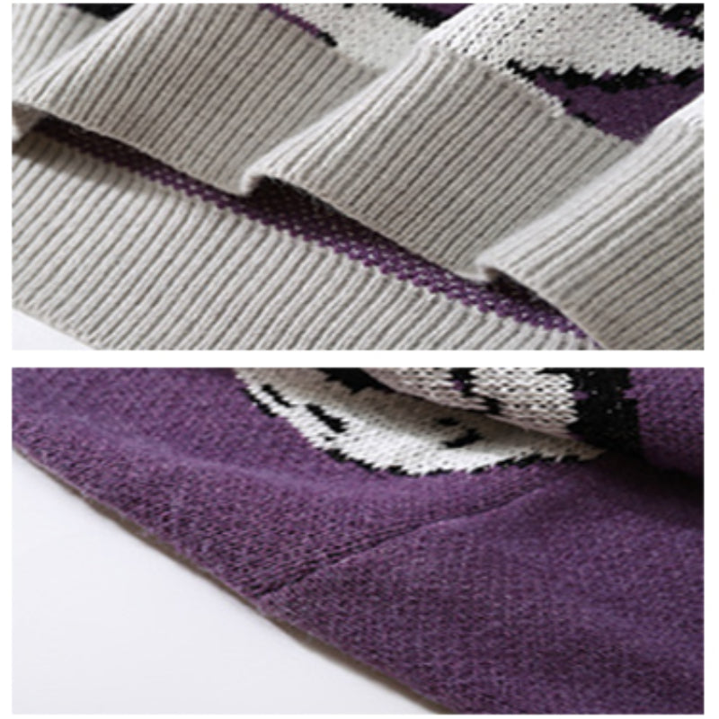 grunge pullover streetwear, modern knitwear, cozy fashion fit, stylish street outfit, modern aesthetic appeal
