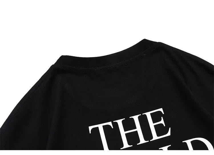 Harajuku Oversized Shirt – Aolamegs Men Horror Hand Earth Printed T Shirt Summer Gothic – Modern Streetwear for Everyone