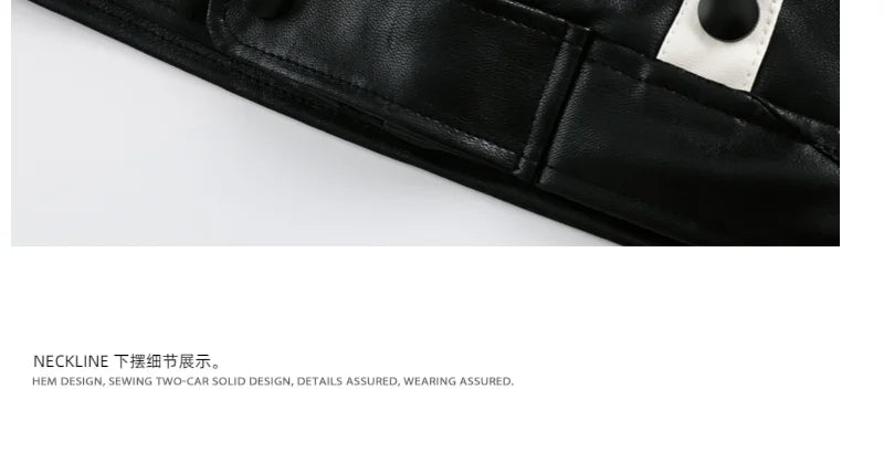 Motorcycle Street PU Leather Jacket American Trendy Brand Sports Top Couples Streetwear Korean Fashion Casual Coat Men Clothing