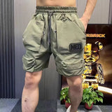 Large Pocket Mens Cargo Shorts with Pockets Letters Outdoor Sports Function korean Luxury Wide Cotton Big and Tall Jogger Y2k