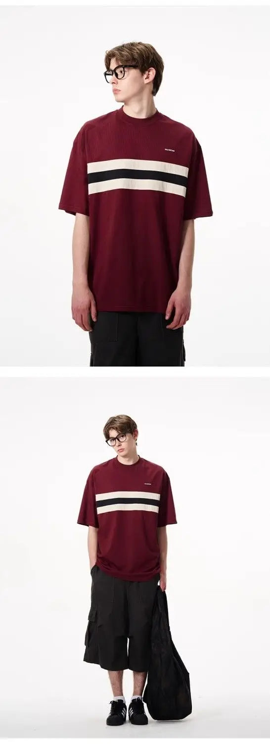 American summer street fashion men and women personalized letter print round neck short sleeved couple Harajuku loose casual top