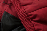 Men PU Leather Warm Jacket Winter Vintage Waterproof Parkas Embroidery Letter Thick Padded Coat Streetwear Hip Hop Loose Parka