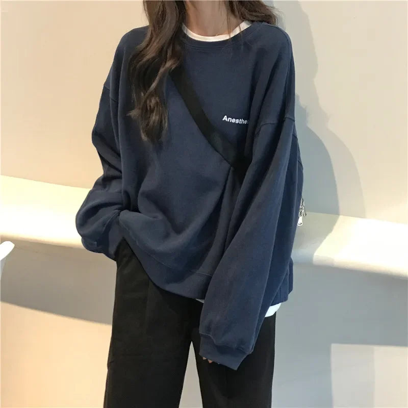 Sweatshirt For Women Y2K Hoodies Autumn Tops 2023 Woman Clothing Korea
