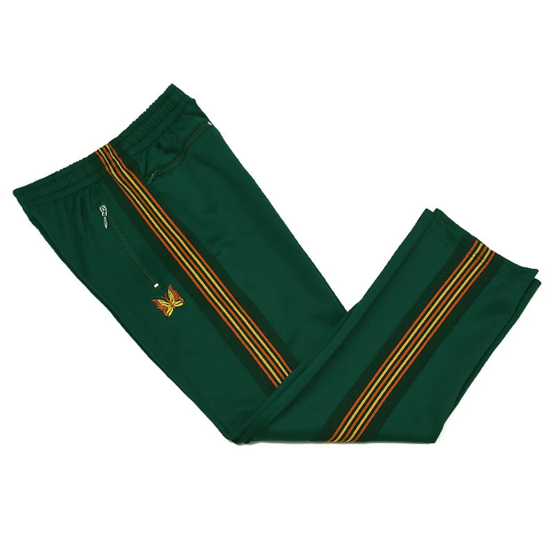 blackish green pants men woman 1 1 best quality side edge weaving embroidery logo drawstring loose casual new trousers unique default style 4957