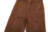2023 cool design bandage pockets vintage brown baggy men cargo jeans pants y2k hip hop women cotton long trousers pantaloni uomo unique cargo style 1864
