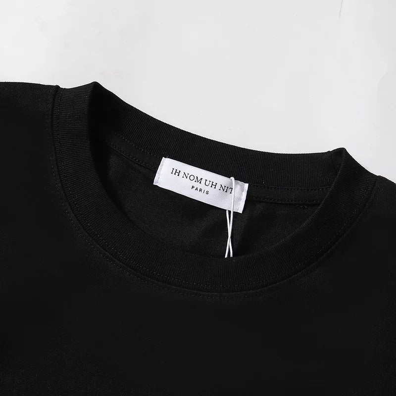 Glitchcore Fashion – High Quality Ih Nom Uh Nit T Shirt Masked Men Letter Printin – Urban Streetwear for Men & Women