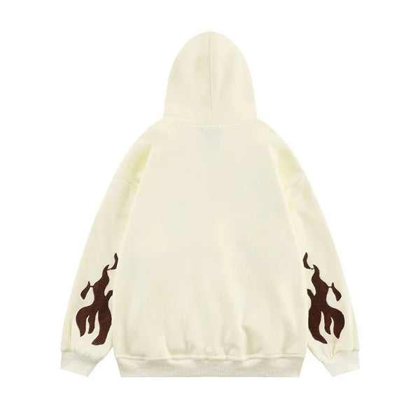 Gothic Embroidery Hoodies Women Retro Harajuku Hip Hop Jacket High Str