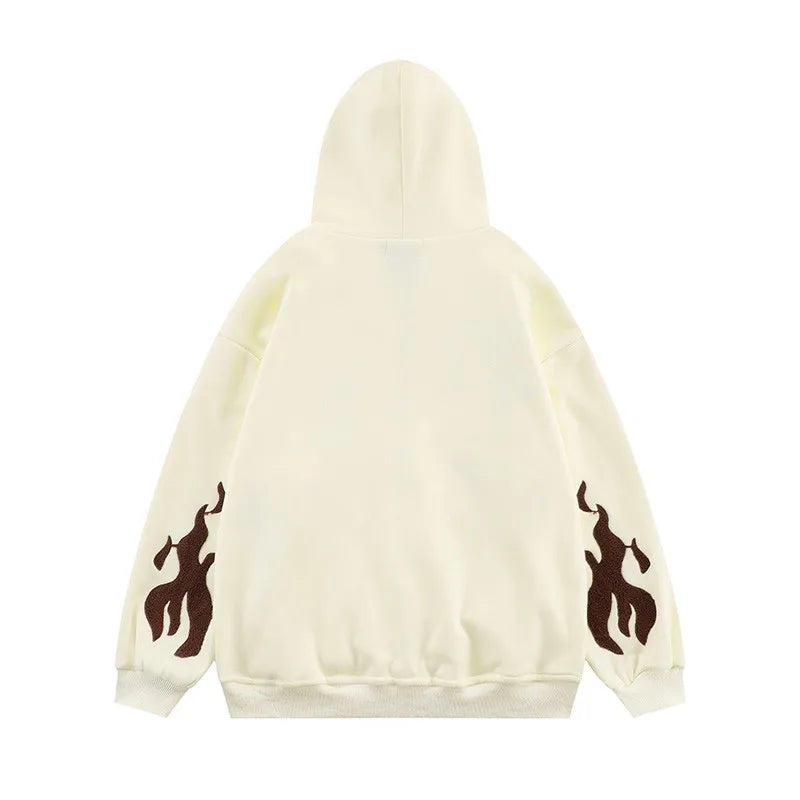 Gothic Embroidery Hoodies Women Retro Harajuku Hip Hop Jacket High Str
