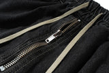 New 2024 Novelty High Zipper Rick Denim Tactics Heavy Skateboard Street Cotton Casual Shorts Kanye Hip-hop Parkour Cargo #a2