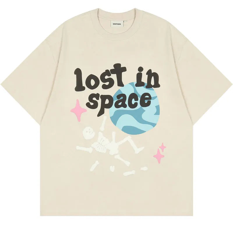 Glitchcore Fashion – Punk Tshirt Streetwear Hip Hop Skull Skeleton Letter – Modern Streetwear for Everyone