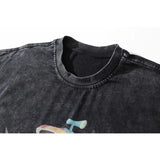 Skatercore Oversized shirt – Aolamegs Mens T Shirt Letter Printed Anime Esthetics Graphic