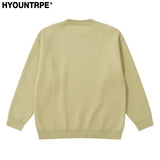 hip hop anime knitted oversized sweater mens autumn winter o neck long sleeve pullover streetwear new loose sweaters clothing - bold artwork streetwear hoodie, trendy hip hop fashion hoodie, Y2K grunge street style