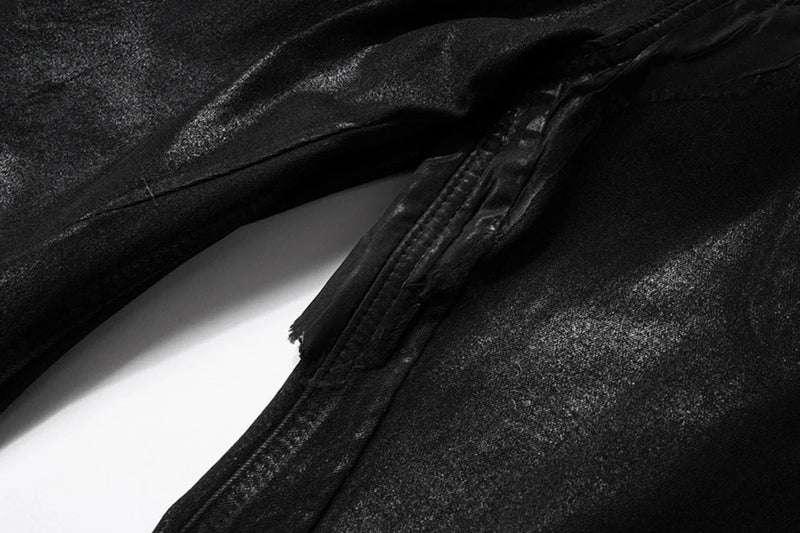 hi street flared jeans men broken patchwork denim pants streetwear harajuku luxury designer black jeans trousers male unique jeans style 358