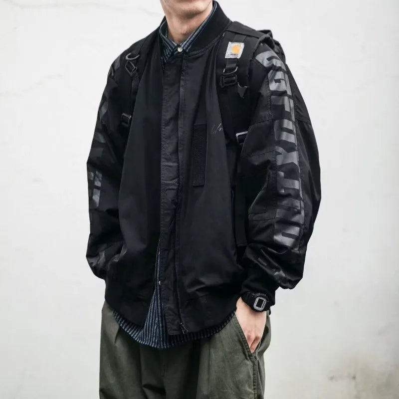 graphic winter jacket, 2025 streetwear trend, cool weather