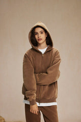 Batik Fleece Zippered Hoodie | Skatercore Style Hoodie