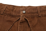 2023 cool design bandage pockets vintage brown baggy men cargo jeans pants y2k hip hop women cotton long trousers pantaloni uomo unique cargo style 1862