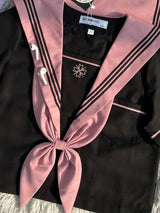 JK Original Kawaii Suit Japanese Genuine Cherry Blossom Embroidered Top + Dark Bad Jk Uniform Skirt Girly Sailor Suit