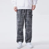 mens hip hop straight denim jeans pants fashion zipper paisley jeans streetwear casual loose trousers pants joggers baggy jeans sporty tapered joggers