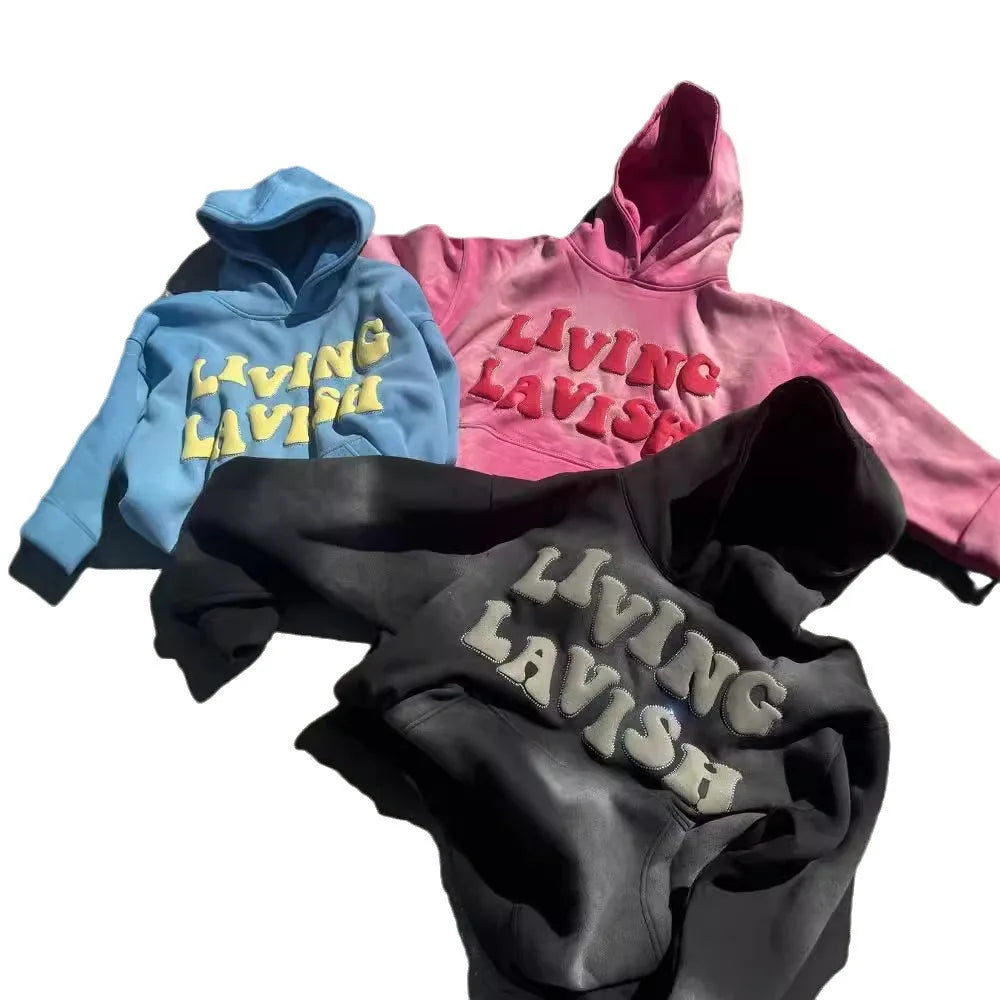 Y2k Winter Long Sleeved Hoodie Sweatshirt Oversized Winter Clothes Streetwear Y2k Vintage Punk Graffiti Print