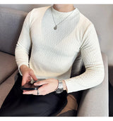 Skatercore Graphic tee – Autumn Winter Semi Turtleneck Stretch Slim Fit Long Sleeve T