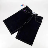 Wexwear Embroidery Shorts Skateboarding New Y2k Jeans Denim Baggy Harajuku Gym Basketball Shorts Men Letter Graphic Streetwear