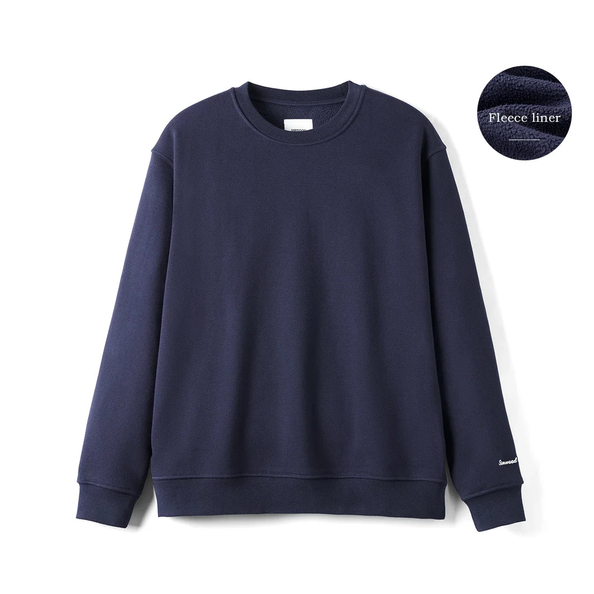 2024 New Autumn And Winter Blue Warm Fleece Fabric Sweatshirt Trendy M
