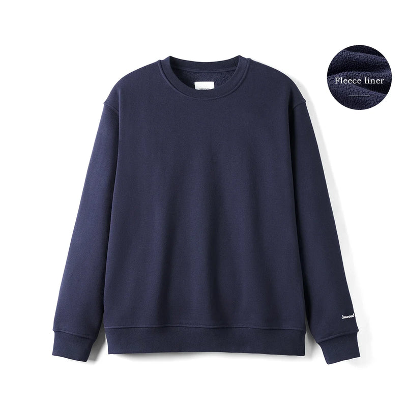 2024 New Autumn And Winter Blue Warm Fleece Fabric Sweatshirt Trendy M