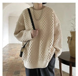 bold graphic pullover, layered streetwear look, soft knit pullover with flame design, y2k fashion statement
