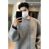 minimalist knit hoodie, photo-ready knit, unisex oversized techwear hoodie for men street style
