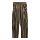 mens trousers plush stripes contrast color casual pants autumn streetwear fashion all match straight pants mens clothing 2024 clean everyday pants