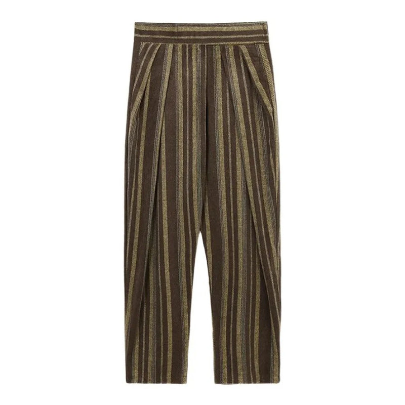 mens trousers plush stripes contrast color casual pants autumn streetwear fashion all match straight pants mens clothing 2024 clean everyday pants