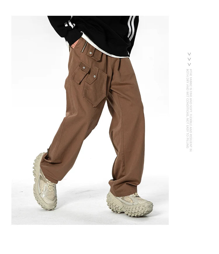 men streetwear fashion loose casual wide leg techwear cargo pants track trousers women harem trousers joggers sweatpants unique joggers style 940