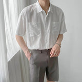 2023 Summer New Fashion Simple Style Loose Short-sleeved Fashion Shirts Men Tops Trendy All-match Short-sleeved BoutiqueClothing