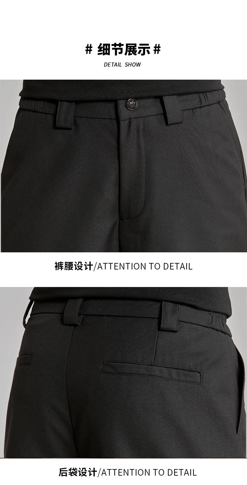 extended length edition wrinkle fashion men streetwear fashion hip hop vibe loose casual straight black suit pant trousers unique default style 1925