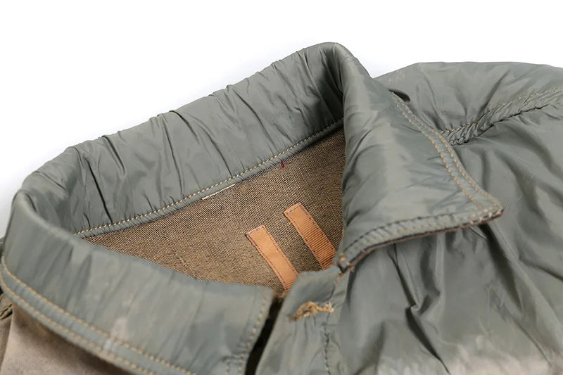 new 2023 gentleman men rick patchworked waxed deconstructed denim heavy baseball coats jackets abstract digital coat warm 719 - variant style 21f23e for streetwear fashion