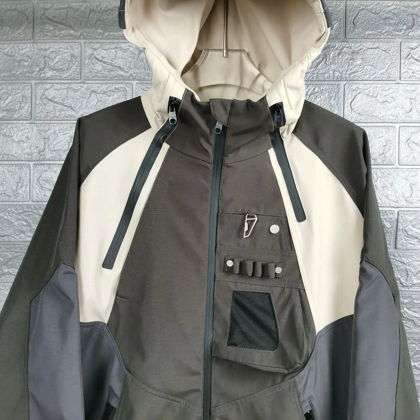 New 2023 Men Under My Car Parka All Track Zipper Casual Mess Inside Windbreaker With Hoody Trench Jackets Coat Outdoor  #A07