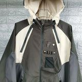 New 2023 Men Under My Car Parka All Track Zipper Casual Mess Inside Windbreaker With Hoody Trench Jackets Coat Outdoor  #A07