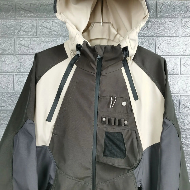 New 2023 Men Under My Car Parka All Track Zipper Casual Mess Inside Windbreaker With Hoody Trench Jackets Coat Outdoor  #A07