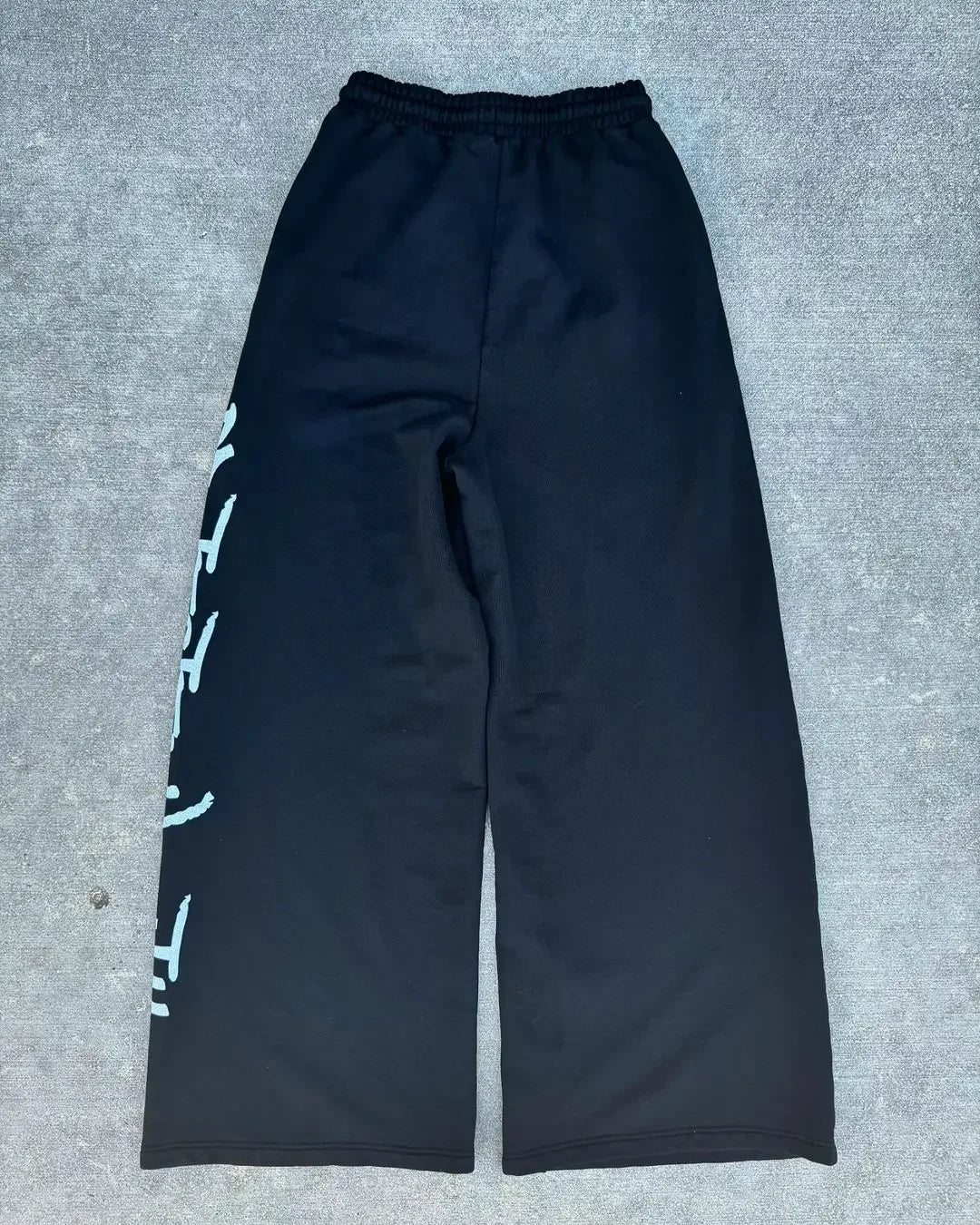 street wear mens black and red fashionable loose pants y2k straight leg cotton pants sport simple side letter casual pants clean everyday pants