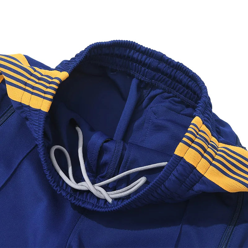 blue pattern embroidery casual motion pants men woman fashion street side edge weaving straight cylinder trousers clean everyday pants