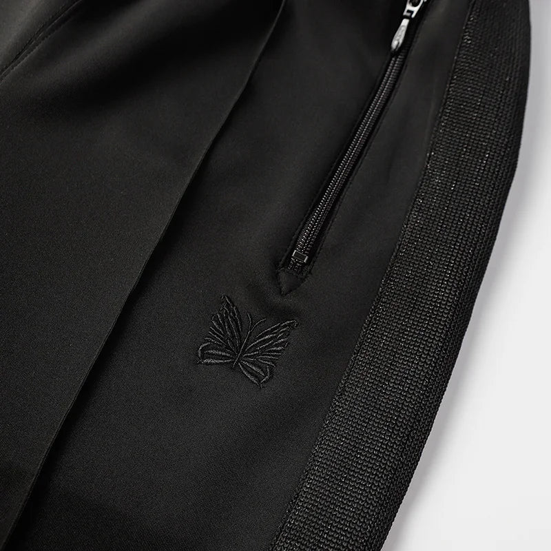 new pattern embroidery pants men woman 1 1 good quality side edge weaving stripe loose casual joggers sweatpants unique joggers style 4898