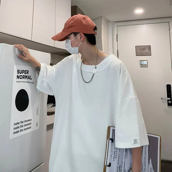 Anime Streetwear top – T Shirt Oversized Cotton Men Fashion Mens Summer Tshirts Ove