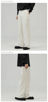 men solid color denim wide leg straight streetwear fashion loose casual jeans pants women y2k jeans trousers unique jeans style 1830