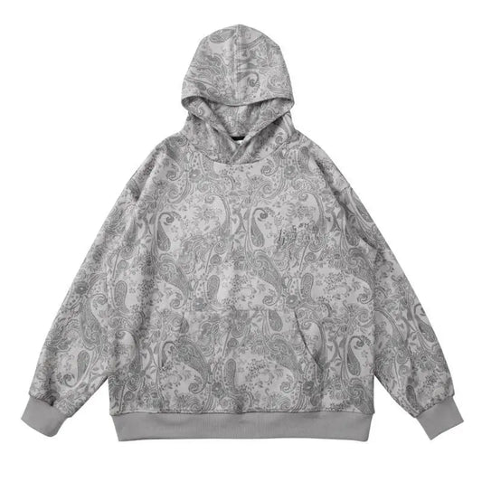 Vaporwave Drop – Fashion Paisy Hoodies Pullover Casual Suede Hooded – Streetwear Fashion for Men & Women