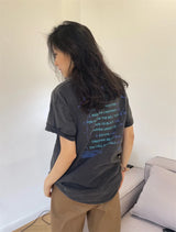 Y2k Aesthetic print tee – Summer Vintage High Street Wash Lightning Print T Shirt Vint